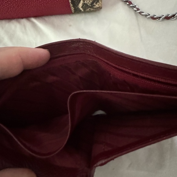 Handmade genuine galuchat (stingray leather) and python skin red handbag - Picture 9 of 10